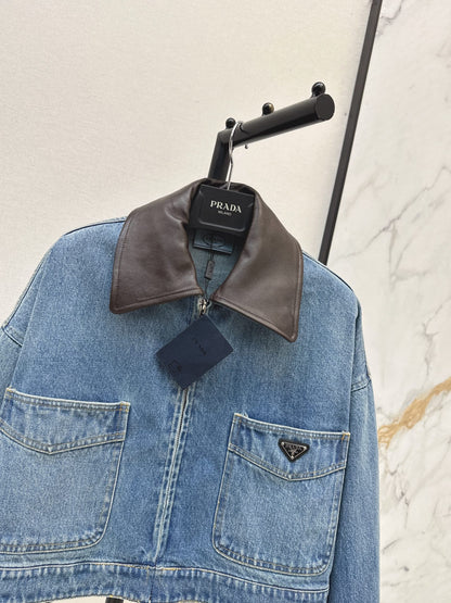 Prada/26 Early Autumn New Lapel Denim Jacket