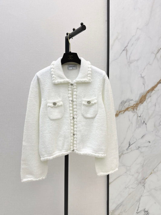 Chanel/26 Early Autumn Latest Coco Girl Polo Collar Knit Cardigan