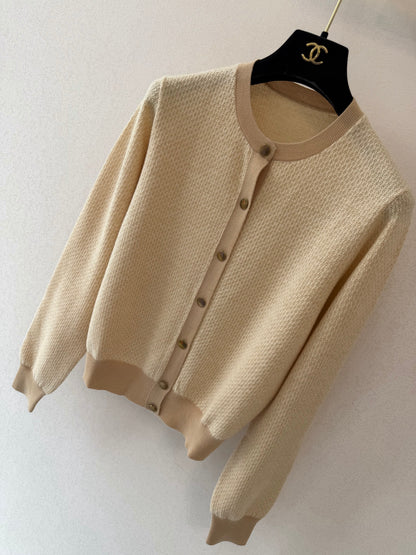 LORO PIANA/26 Round Neck Long Sleeve Cardigan