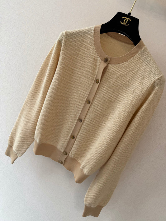 LORO PIANA/26 Round Neck Long Sleeve Cardigan
