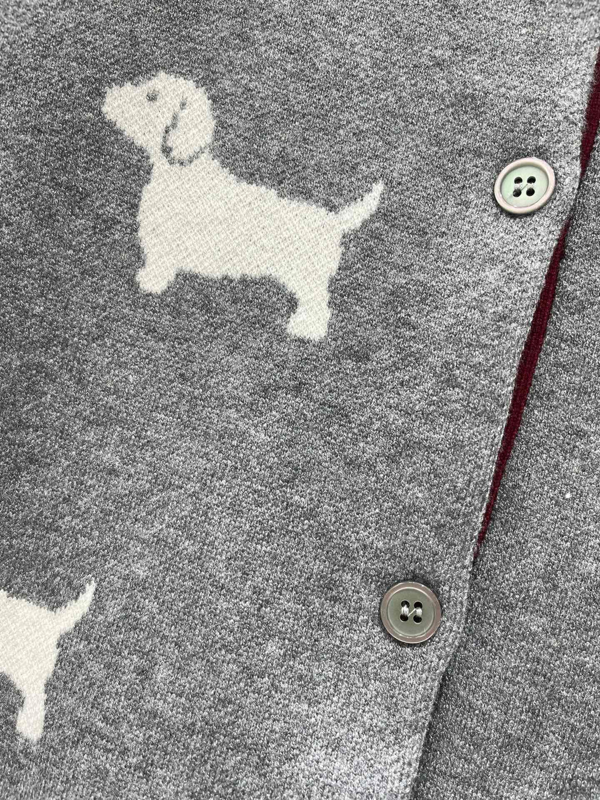 Thom Browne/26 Early Spring New Full-Print Puppy Cardigan Sweater