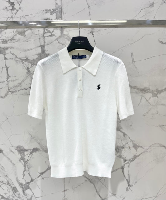 Ralph Lauren / 26 New Polo Collar Embroidered Pony Knit Short Sleeve