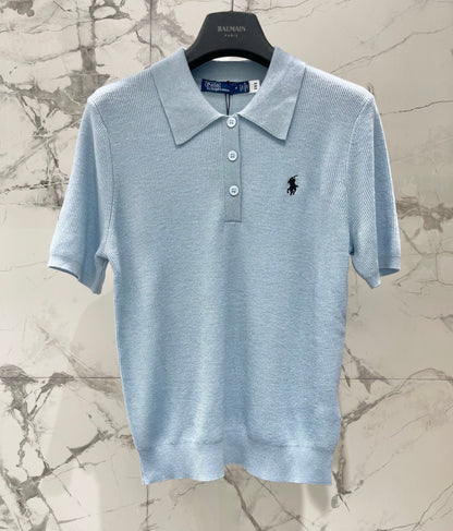 Ralph Lauren / 26 New Polo Collar Embroidered Pony Knit Short Sleeve
