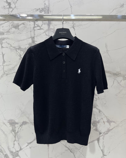 Ralph Lauren / 26 New Polo Collar Embroidered Pony Knit Short Sleeve
