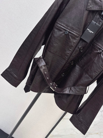 Yves Saint Laurent/26 Latest Retro Leather Jacket