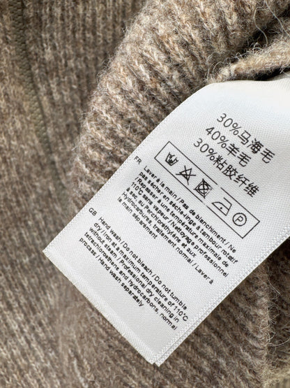 Brunello Cucinelli/26 Early Autumn Latest Vintage Style Outfit Textured Wool Cardigan