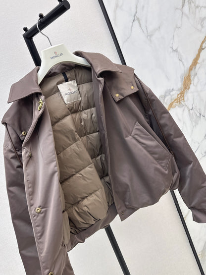 Prada/26 Latest Gray-Coffee Goose Down Short Jacket