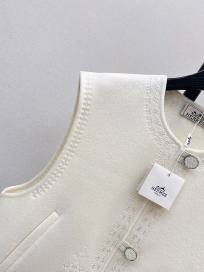 Hermès / 26 Fall-Winter Latest Double-Sided Wool Vest