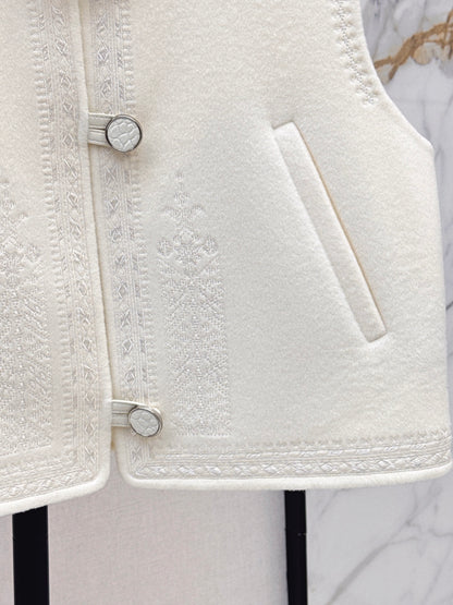 Hermès / 26 Fall-Winter Latest Double-Sided Wool Vest