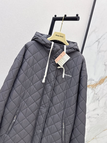 MiuMiu/26 Latest Hooded Mid-Length Oversized Cotton Jacket