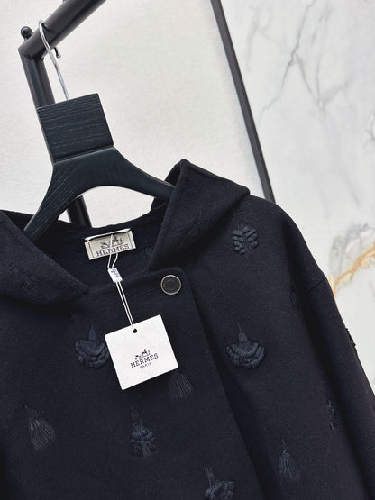 Hermès / 26 Fall/Winter Latest Hooded Double-Sided Wool Coat