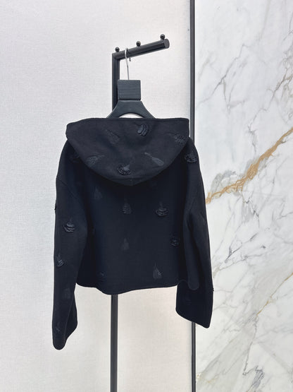 Hermès / 26 Fall/Winter Latest Hooded Double-Sided Wool Coat