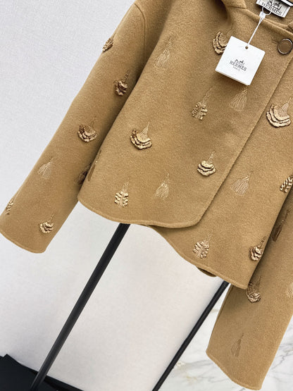 Hermès / 26 Fall/Winter Latest Hooded Double-Sided Wool Coat