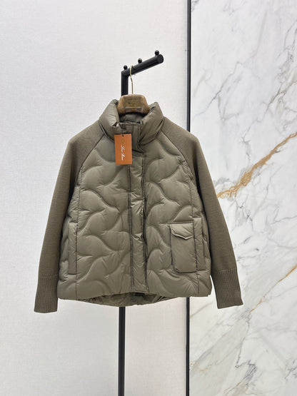 LORO PIANA/26Latest Autumn/Winter Knit-Panel Down Jacket