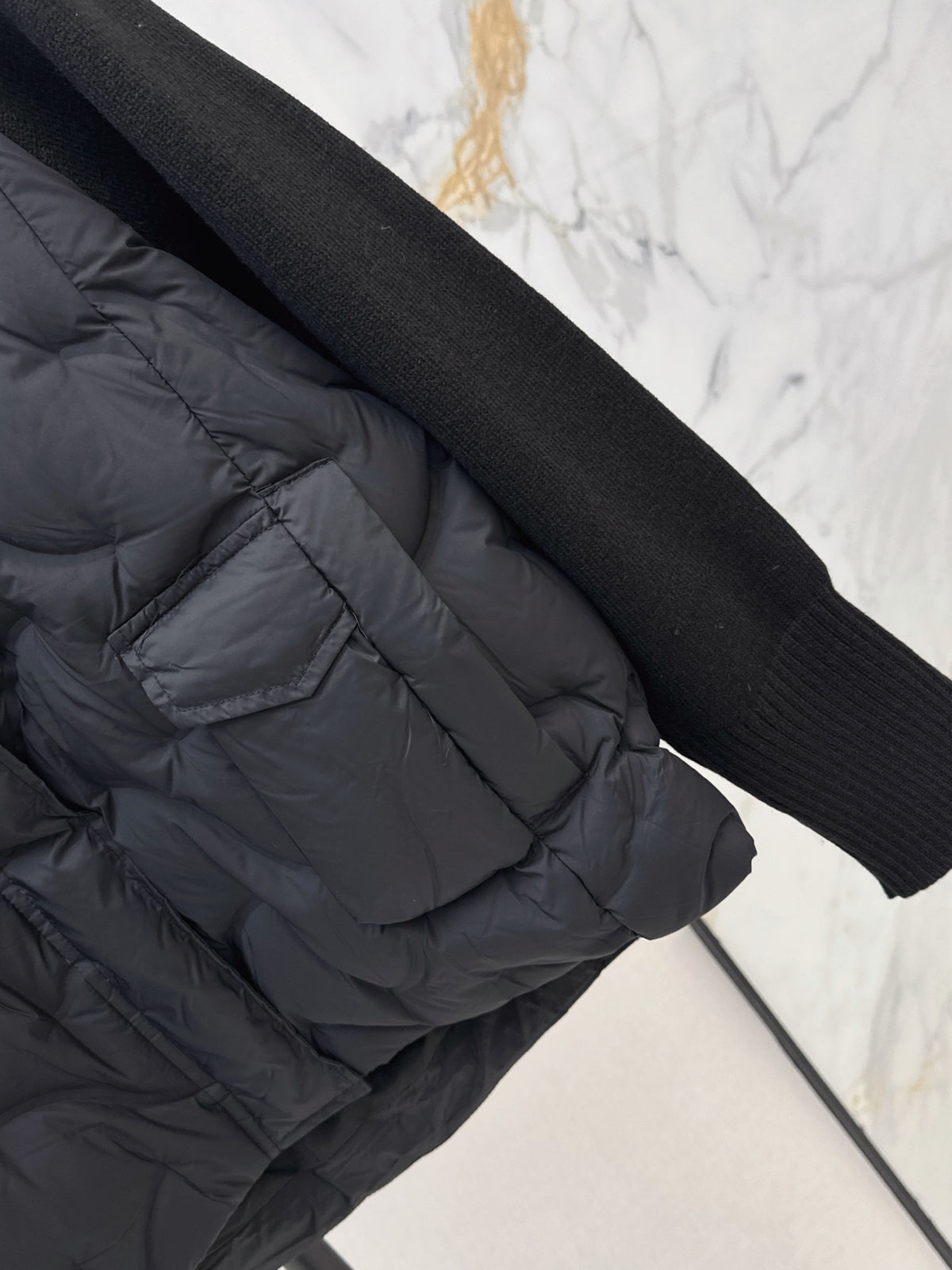 LORO PIANA/26Latest Autumn/Winter Knit-Panel Down Jacket
