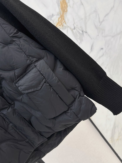 LORO PIANA/26Latest Autumn/Winter Knit-Panel Down Jacket