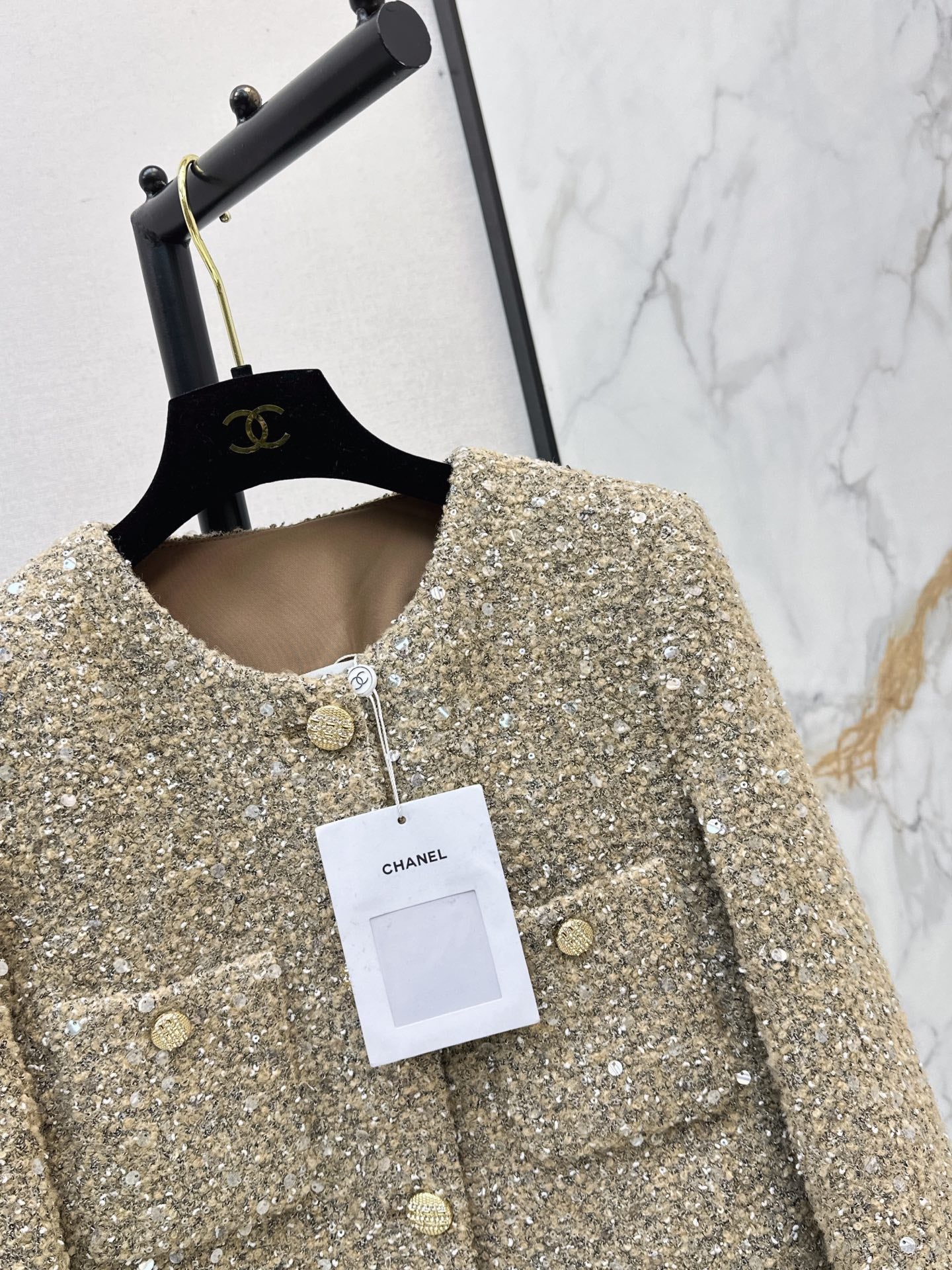Chanel/26Latest Autumn/Winter Cropped Knit Jacket