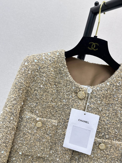 Chanel/26Latest Autumn/Winter Cropped Knit Jacket