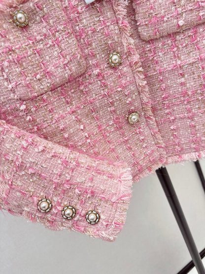 Chanel/26Latest Autumn/Winter Cropped Woven Jacket