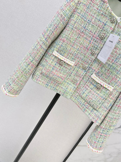 Chanel/26Latest Autumn/Winter Cropped Woven Jacket