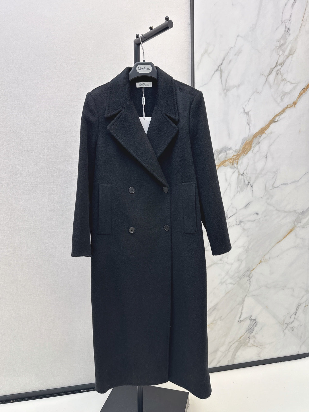 Max Mara/26Latest Minimalist Double-Faced Wool Coat for Autumn/Winter