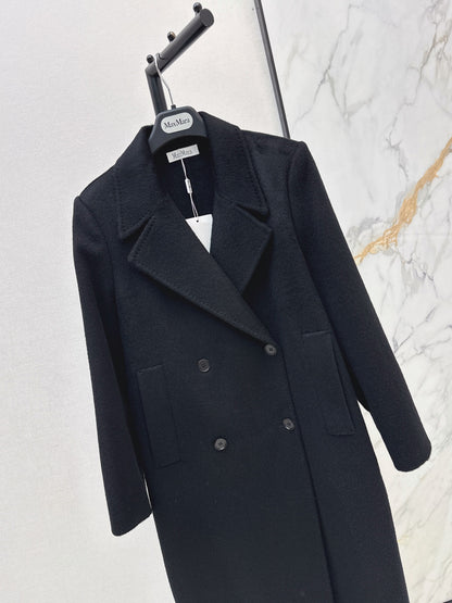 Max Mara/26Latest Minimalist Double-Faced Wool Coat for Autumn/Winter