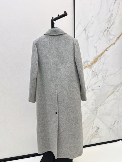 Max Mara/26Latest Minimalist Double-Faced Wool Coat for Autumn/Winter