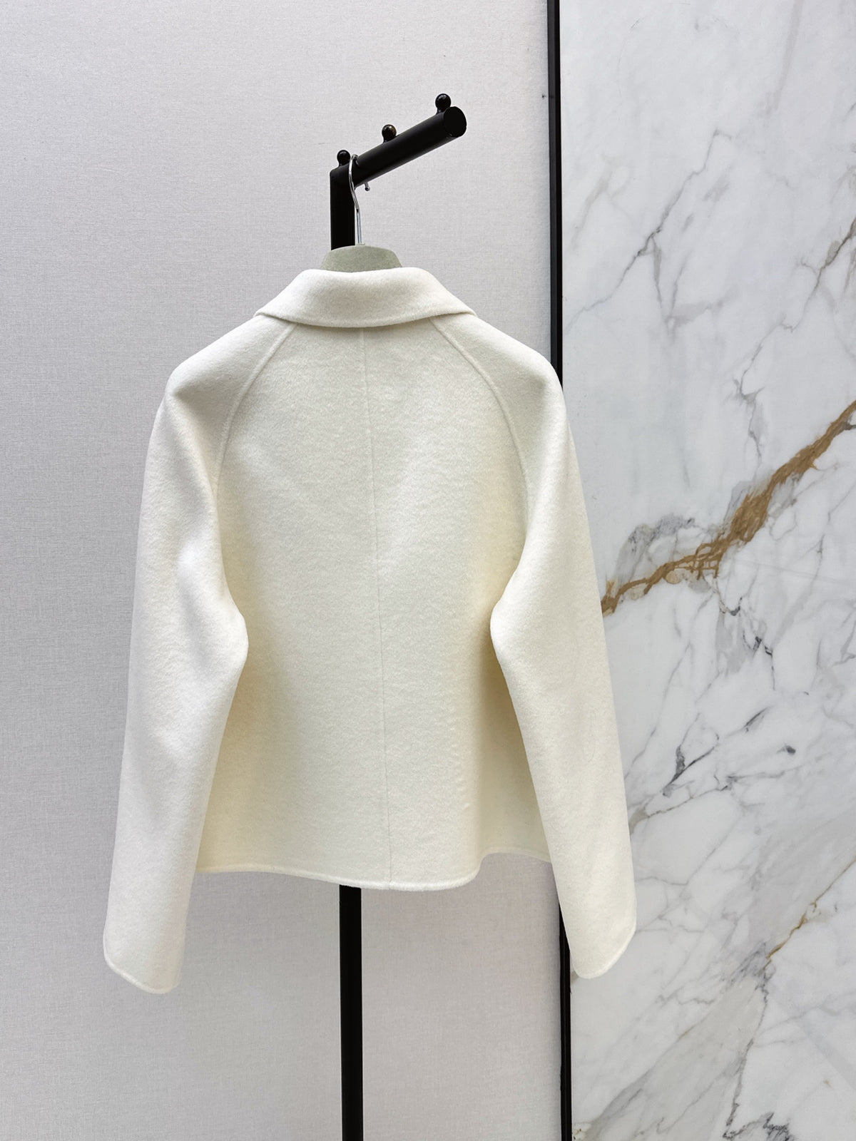 Hermes/26New Early Autumn Collared Wool Coat
