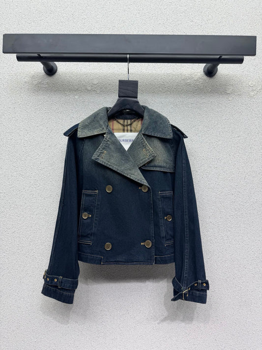 Burberry/26Latest Denim Trench Coat Style