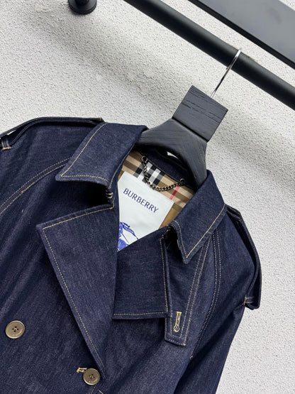 Burberry/26Latest Denim Trench Coat Style
