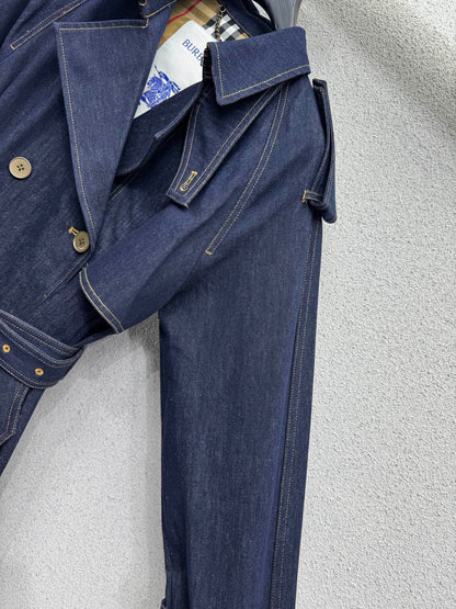 Burberry/26Latest Denim Trench Coat Style