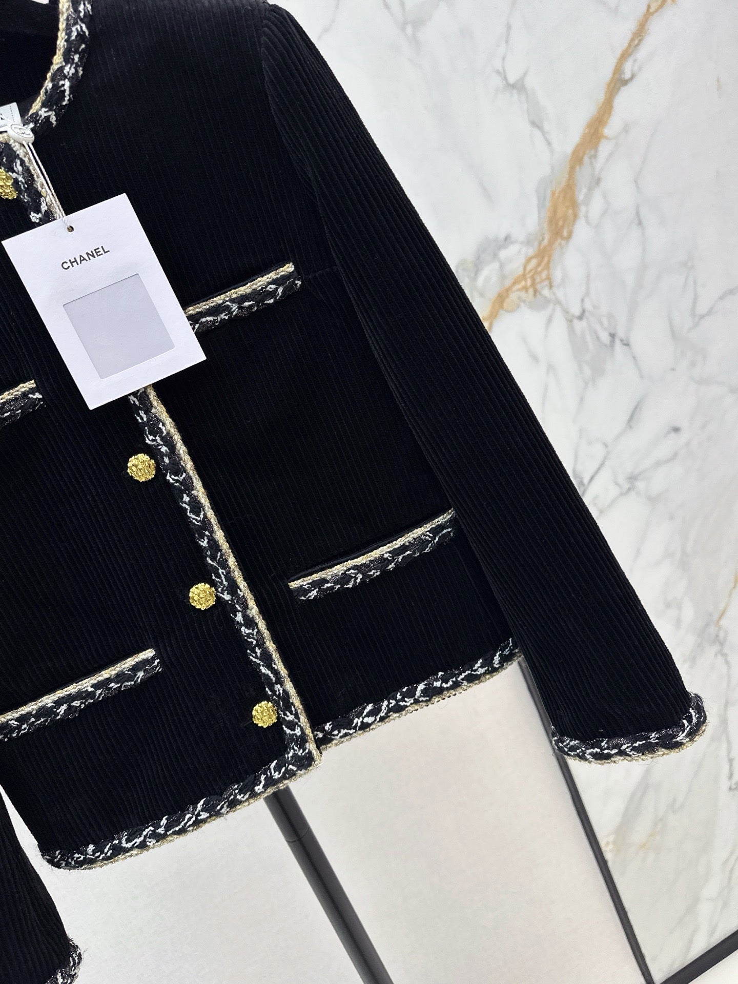Chanel / 26 Autumn-Winter Latest Two-Tone Ribbon Splice Decorative Jacket