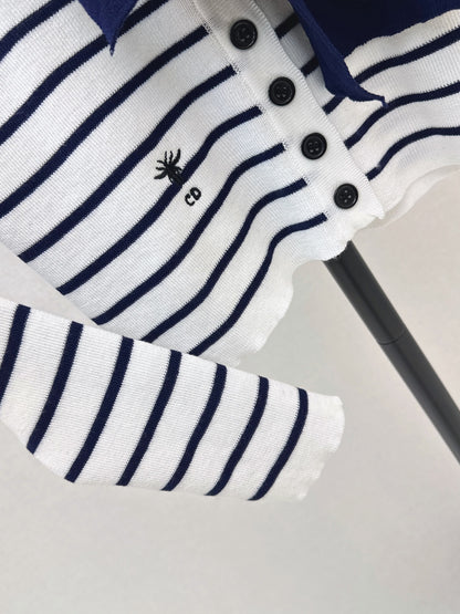 Dior/26 Early Autumn Latest Striped Knit Cardigan