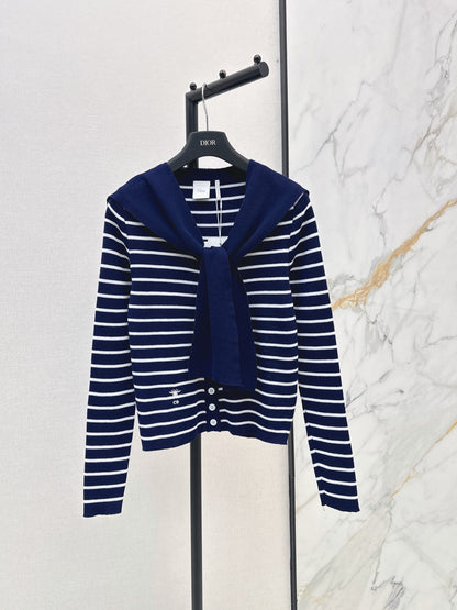 Dior/26 Early Autumn Latest Striped Knit Cardigan