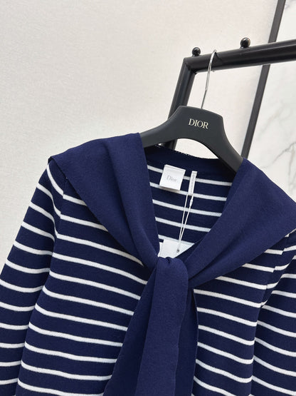 Dior/26 Early Autumn Latest Striped Knit Cardigan