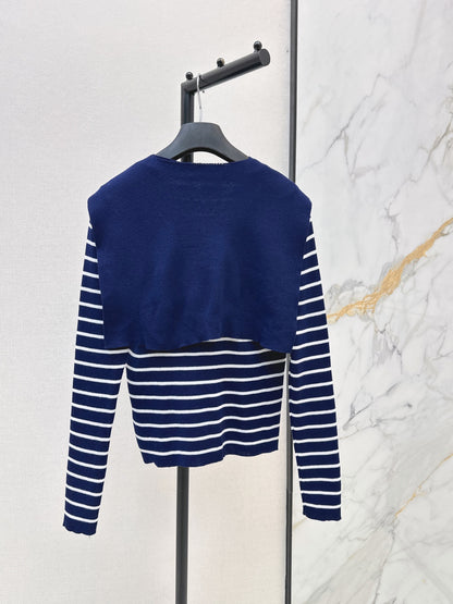 Dior/26 Early Autumn Latest Striped Knit Cardigan