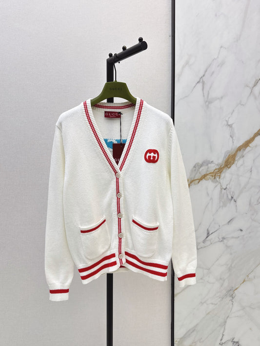 Gucci / 26 Early Autumn Latest Logo Jacquard V-Neck Knit Cardigan