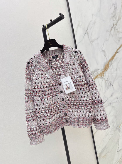 Chanel / 26 Fall-Winter Latest Polka Dot Openwork Cardigan
