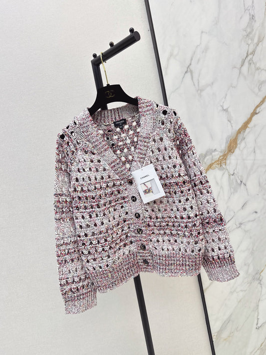 Chanel / 26 Fall-Winter Latest Polka Dot Openwork Cardigan