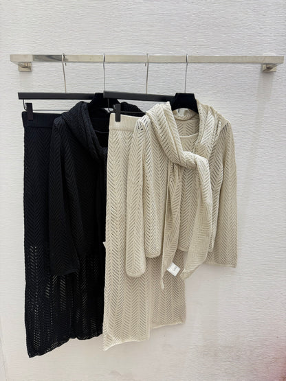 Chanel/26 Early Autumn New Solid Color Simple Knit Set