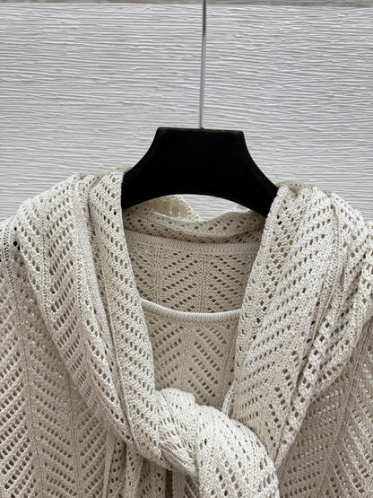 Chanel/26 Early Autumn New Solid Color Simple Knit Set