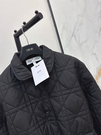 Dior / 26 Fall-Winter Latest Drawstring Waist Rattan Check Cotton Jacket