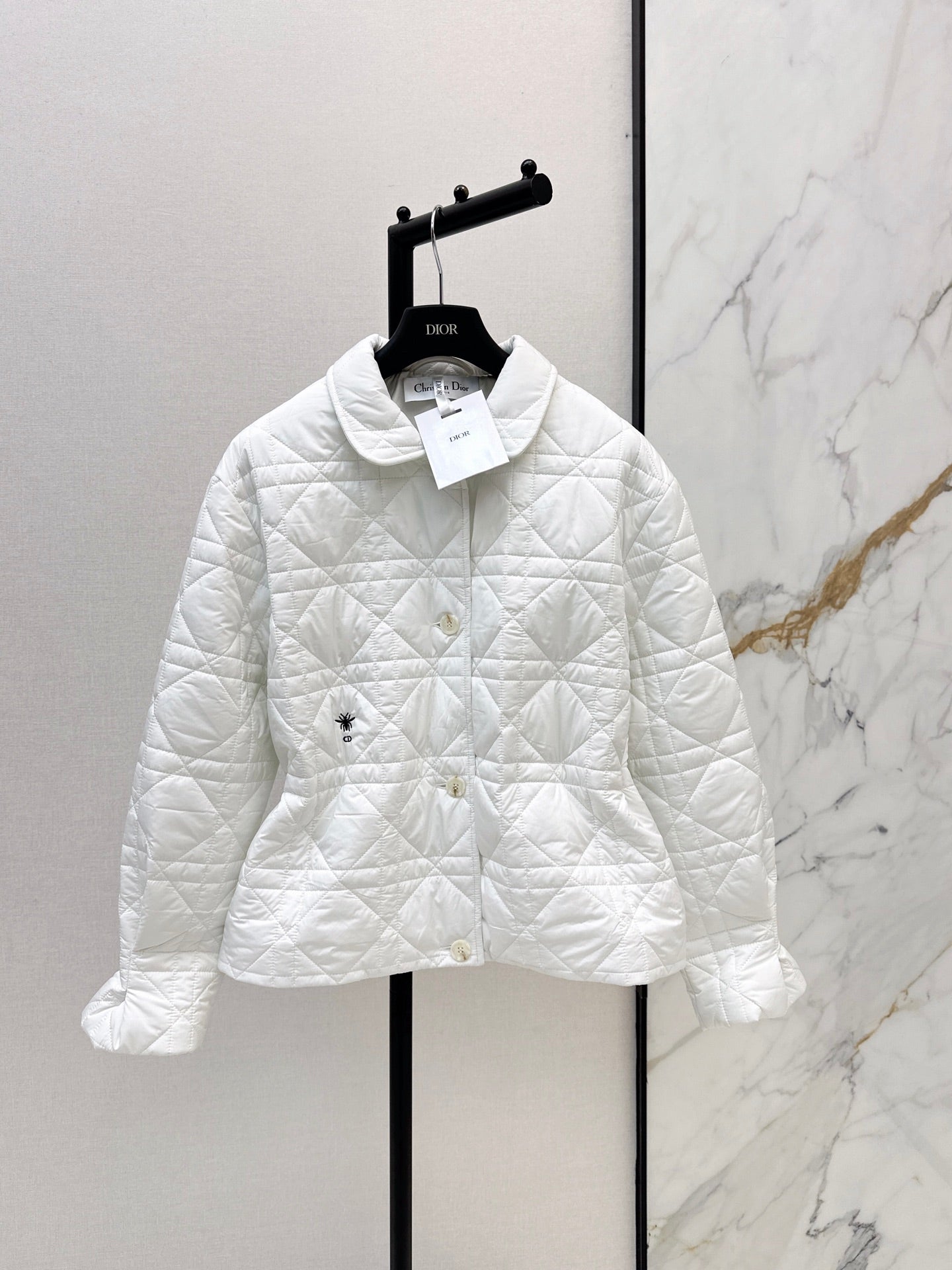 Dior / 26 Fall-Winter Latest Drawstring Waist Rattan Check Cotton Jacket