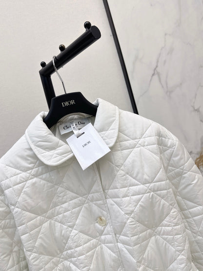 Dior / 26 Fall-Winter Latest Drawstring Waist Rattan Check Cotton Jacket