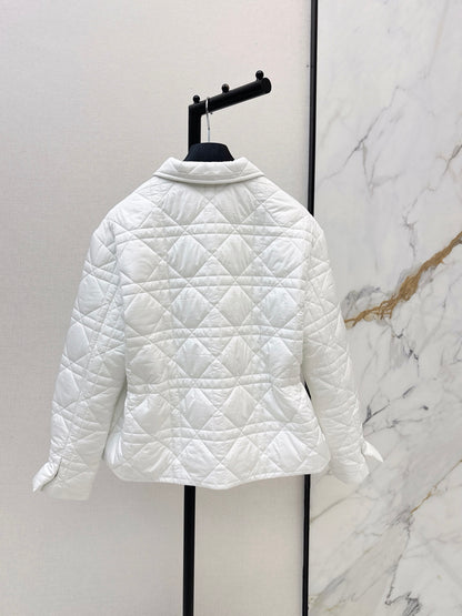 Dior / 26 Fall-Winter Latest Drawstring Waist Rattan Check Cotton Jacket