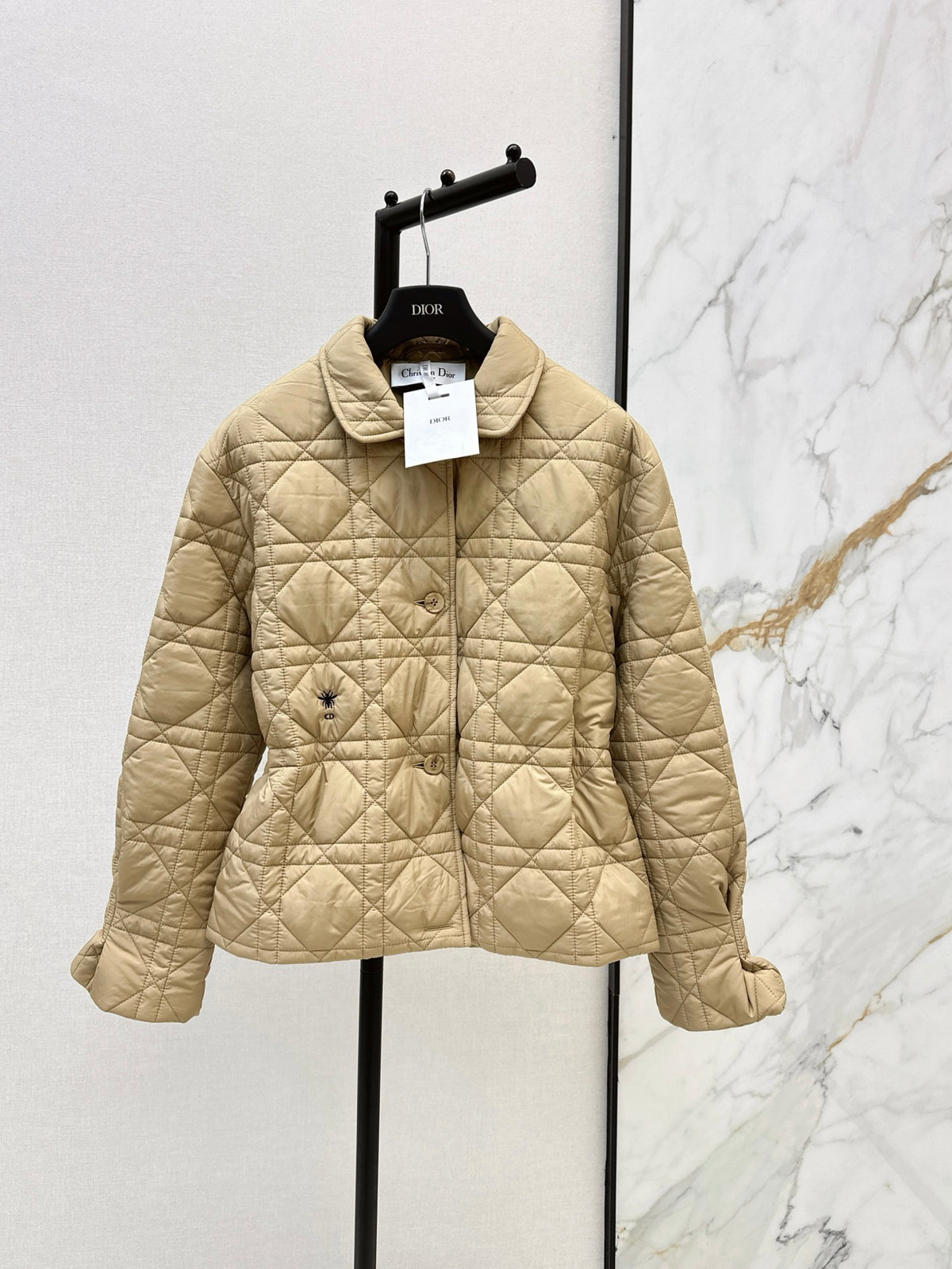 Dior / 26 Fall-Winter Latest Drawstring Waist Rattan Check Cotton Jacket