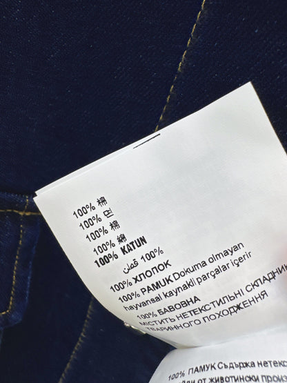 Prada/26 Fall-Winter New Color-Block Denim Jacket with Turn-Down Collar