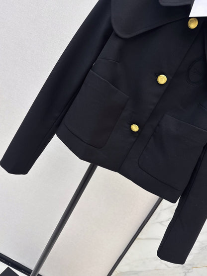 Dior / 26 Fall-Winter Latest Youthful Navy-Style Short Jacket with Turn-Down Collar