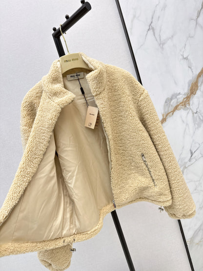 MiuMiu/26 Fall-Winter Latest Eco-Friendly Faux Shearling Jacket