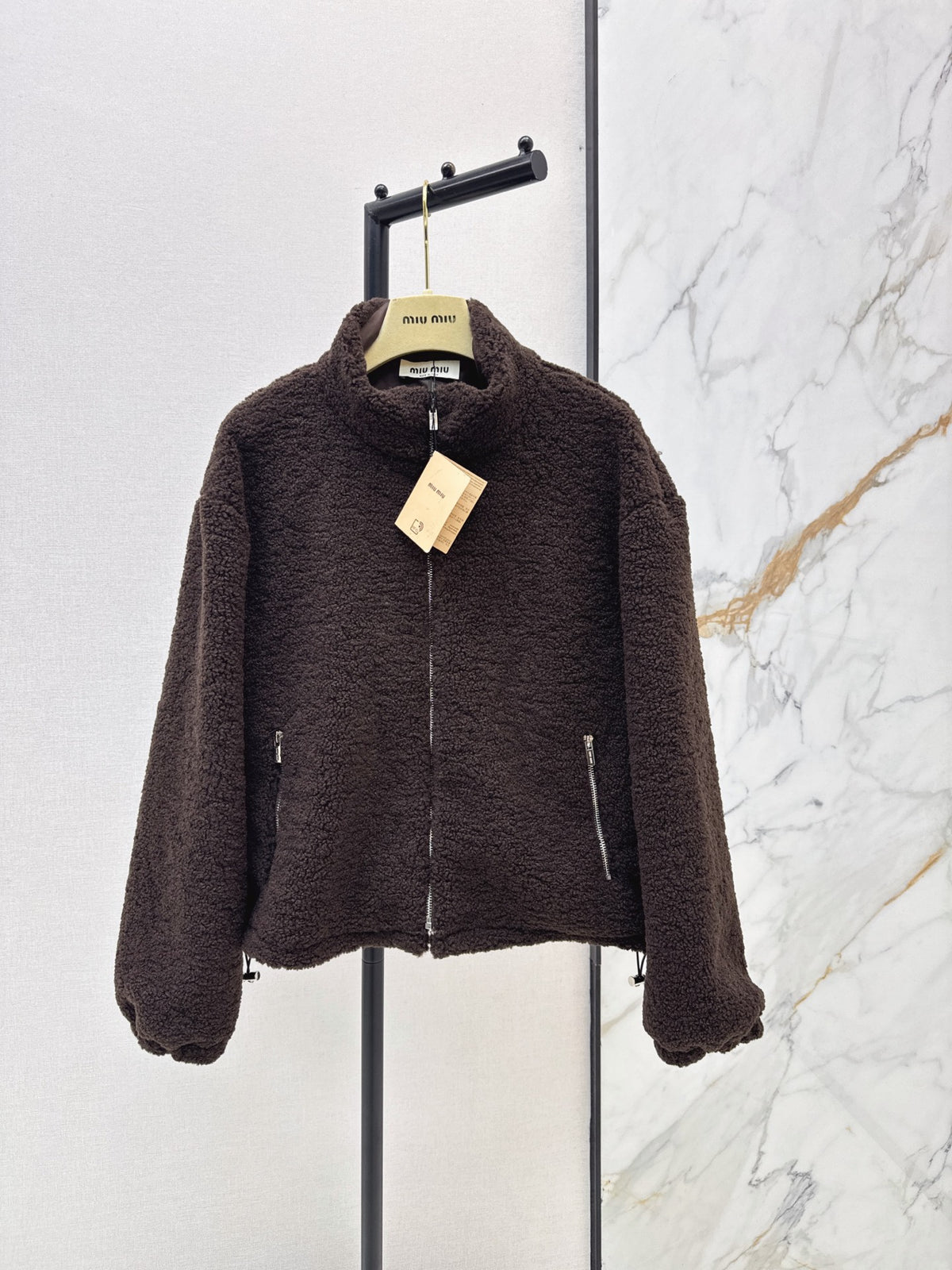 MiuMiu/26 Fall-Winter Latest Eco-Friendly Faux Shearling Jacket